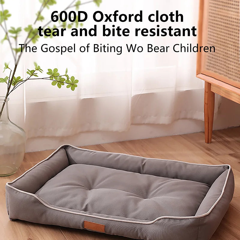 Premium Waterproof Dog Bed - 600D Oxford Cloth with Thickened PP Cotton Filling for Ultimate Comfort and Durability