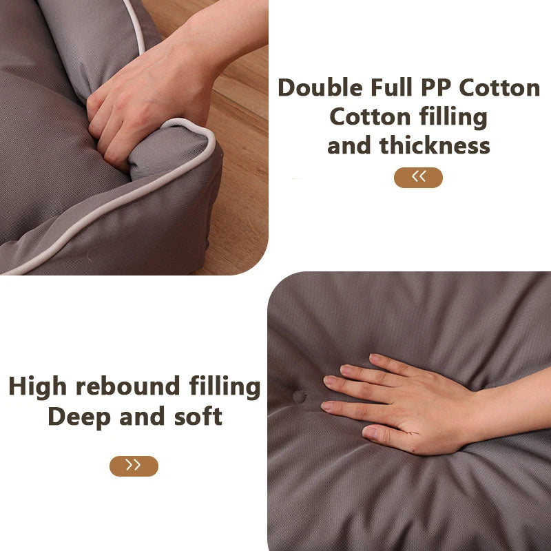 Premium Waterproof Dog Bed - 600D Oxford Cloth with Thickened PP Cotton Filling for Ultimate Comfort and Durability