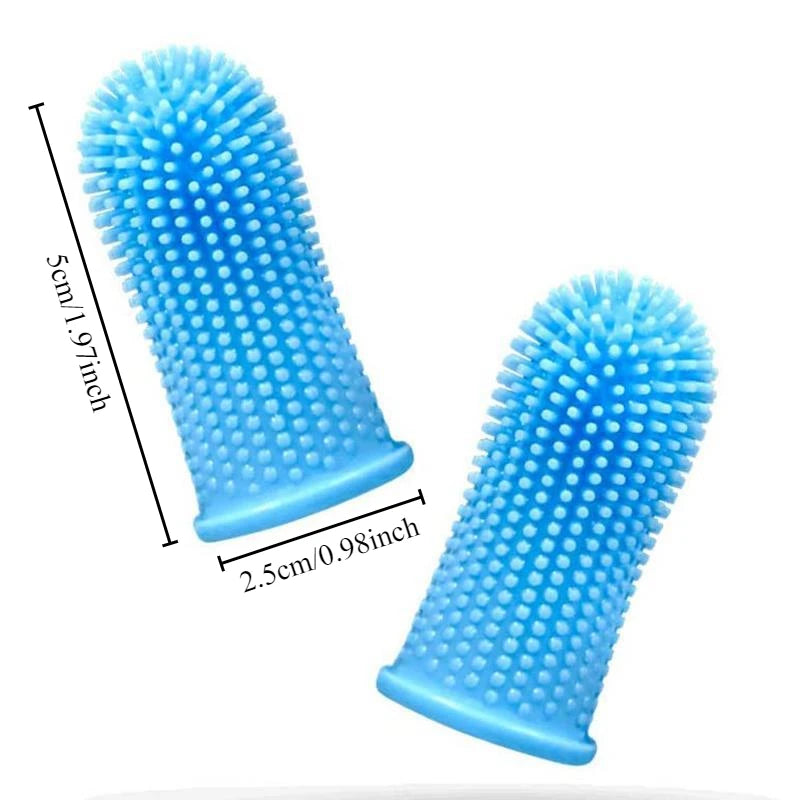 Elevate Your Pet's Dental Care with Our Ultra-Soft Silicone Finger Toothbrush for Dogs and Cats - Non-Toxic, Complete with Storage Case
