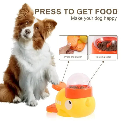 Dog Puzzle Feeder Interactive Pet Food Treat Dispenser Cartoon Duck Design Pet Snack Feeder for Dog Training Mental Enrichment