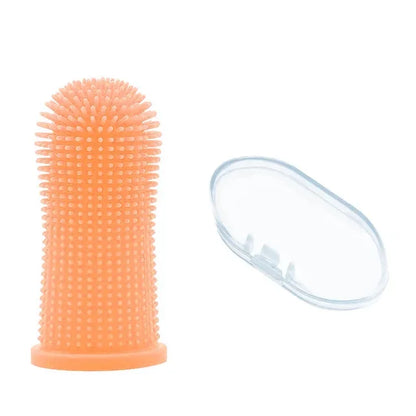 Elevate Your Pet's Dental Care with Our Ultra-Soft Silicone Finger Toothbrush for Dogs and Cats - Non-Toxic, Complete with Storage Case